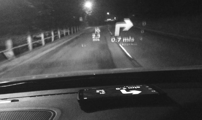 Anwendung Head-up Display